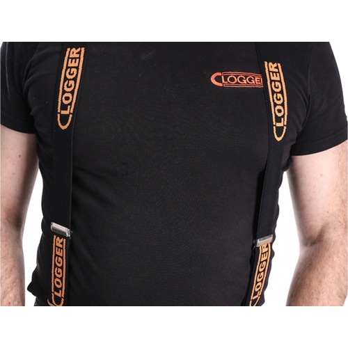 Clogger Button On Braces  - Black/Orange