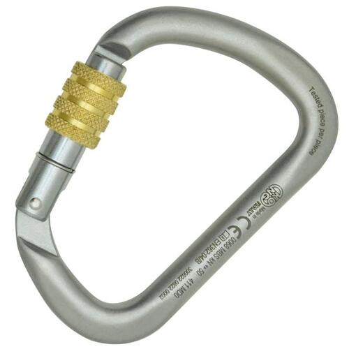 KONG 411 XL Carbon Steel Screw Gate Carabiner - Luna White