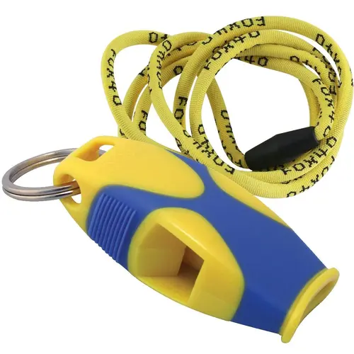 Fox 40 SHARX Whistle with lanyard - Yellow/Blue