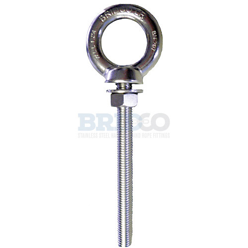 Bridco Stainless Steel Load Rated Eye Bolt Long Thread